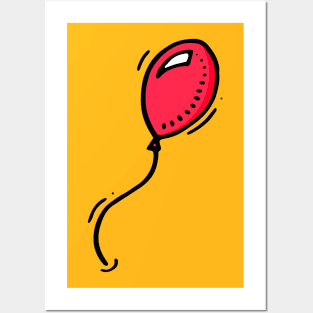 Simple Red Balloon Posters and Art